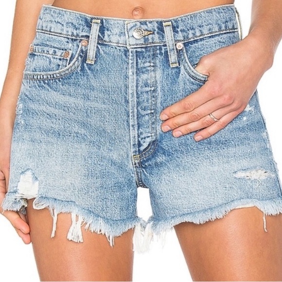 Agolde Pants - AGOLDE Parker Vintage Cut Off Short in Swapmeet Denim Jeans Distressed Size 29